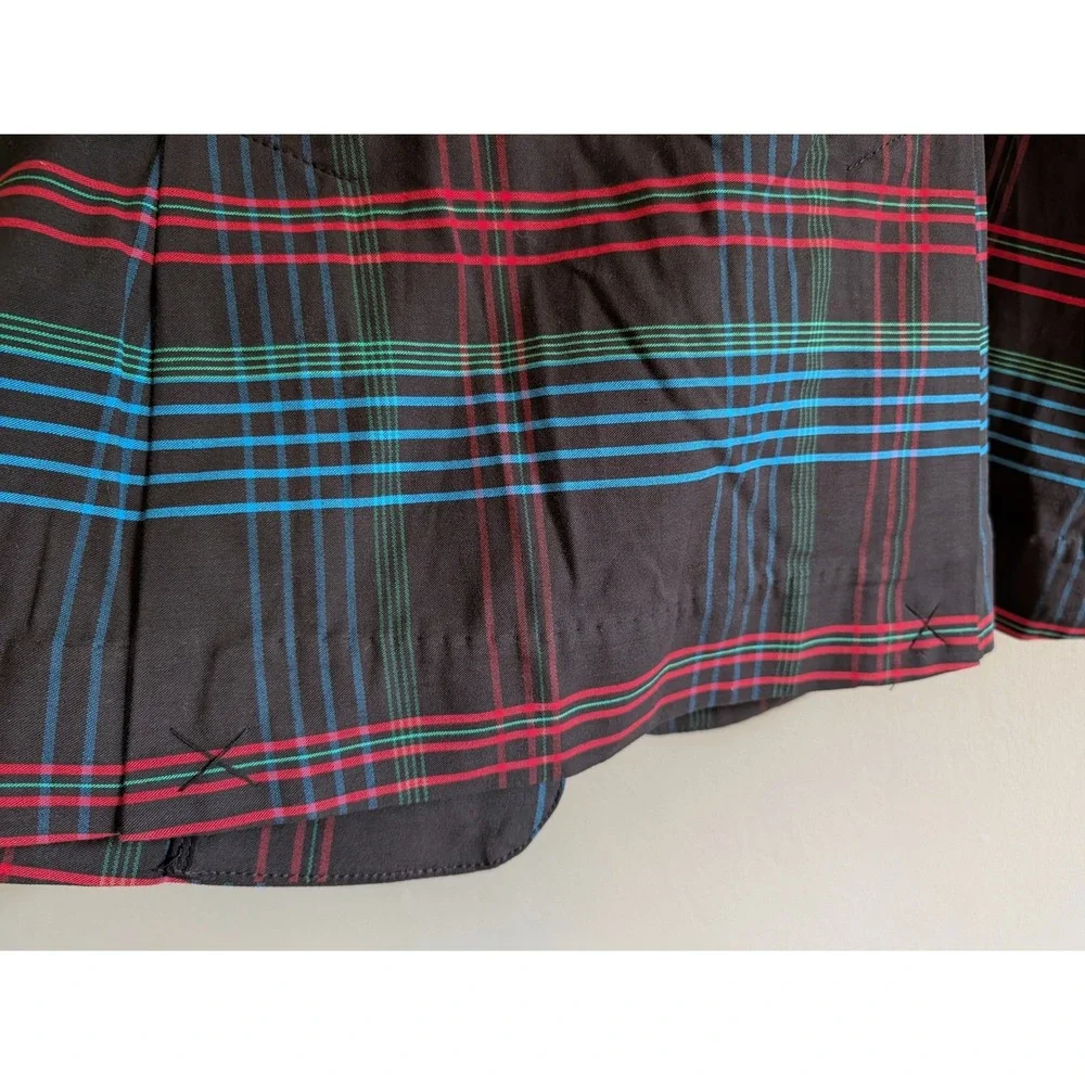 Cabi Holiday Blazer XL Womens Black Plaid Single Button Cotton Jacket 3850 NWT